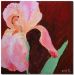 Iris Sissinghurst Mystery. Heavily textured acrylic painting